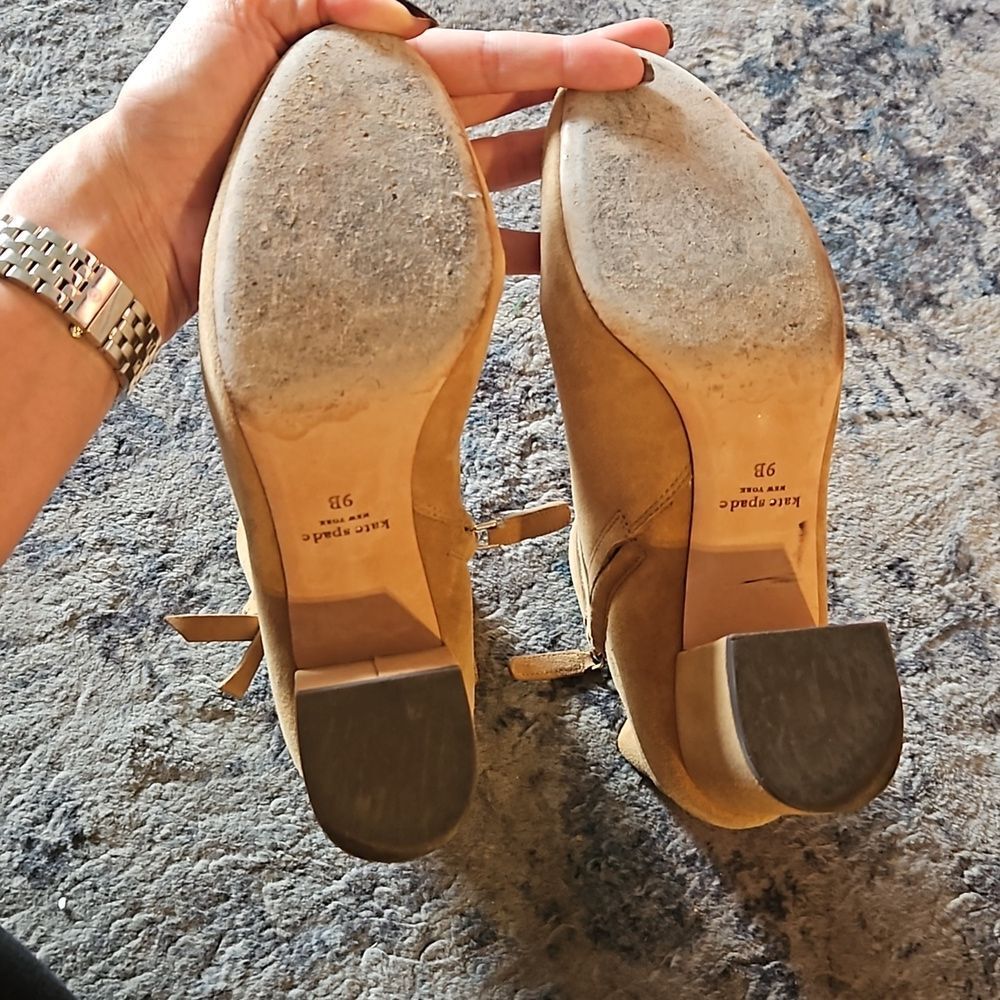 Tan Kate Spade Knott Mid Boot - 9 - Picture 6 of 7